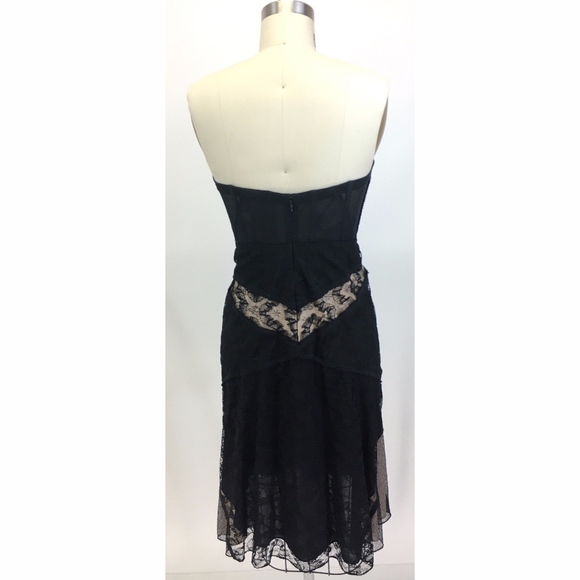 NWT Zac Posen Strapless Black Lace Corset Dress - Picture 6 of 8